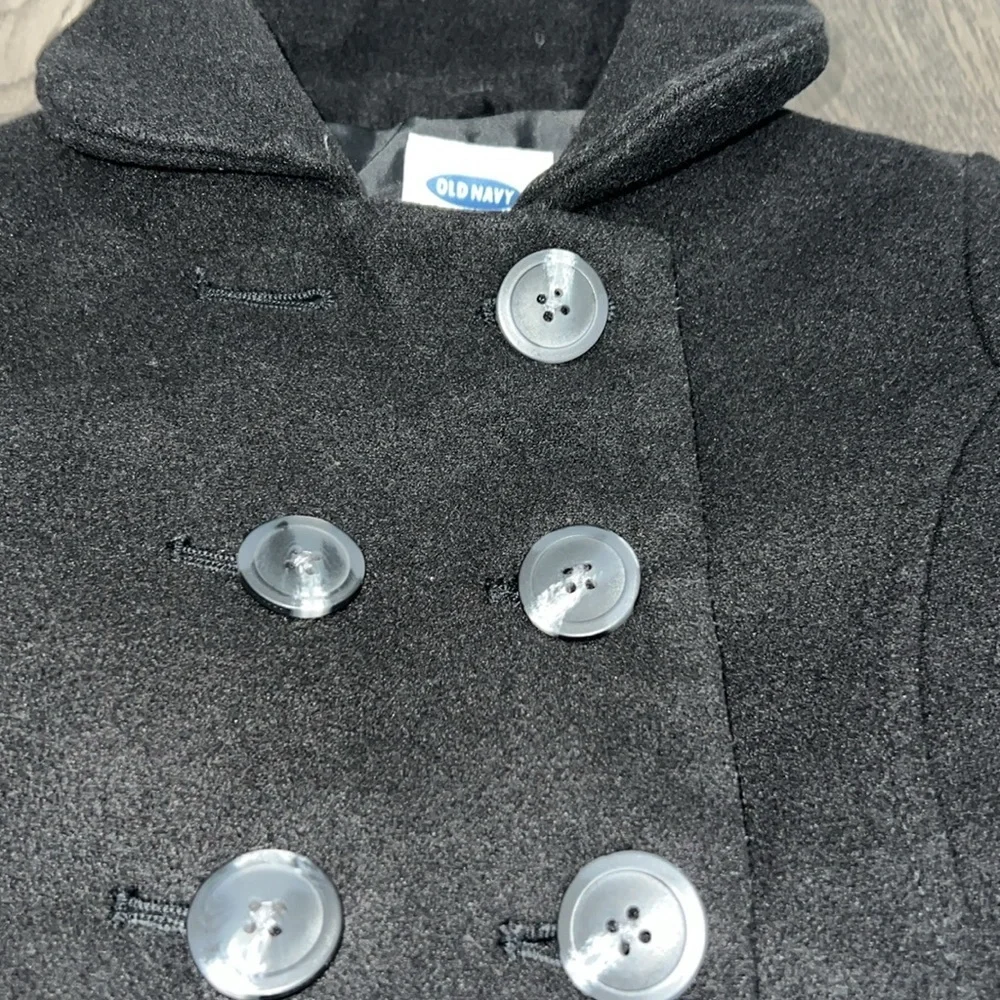 Old Navy toddler wool like pleated back peacoat
